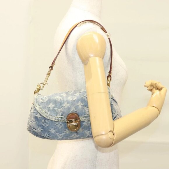 LOUIS VUITTON Monogram Denim Mini Preity Shoulder Bag Blue M95050 Auth 133187 - Picture 14 of 16